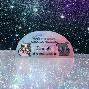 Pit Bull Sticker, Micro Glitter Effect Kawaii Pittie Pibble APBT Bully 4 pcs